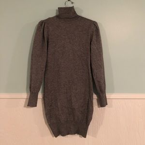 Love & Lemons Gray Fitted Sweaterdress with Turtleneck